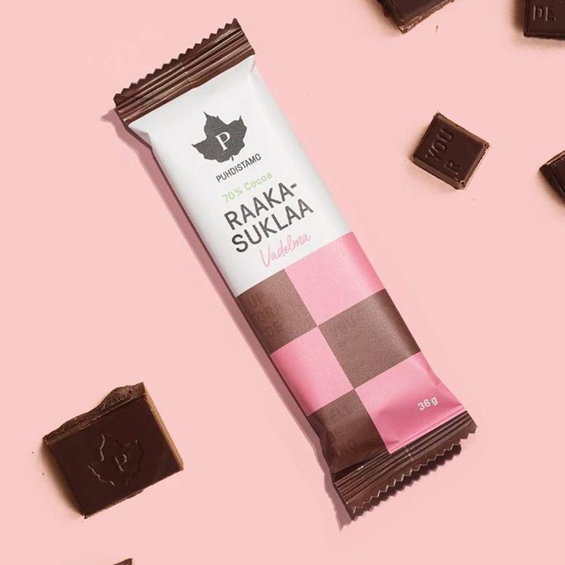 RAW Čokoláda malina 70% kakaa 36 g